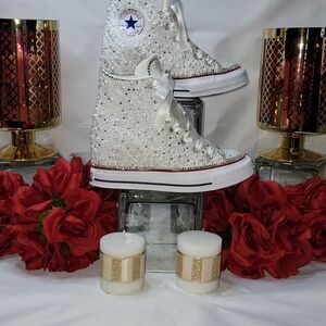 Converse Women's White Embellished Sneakers